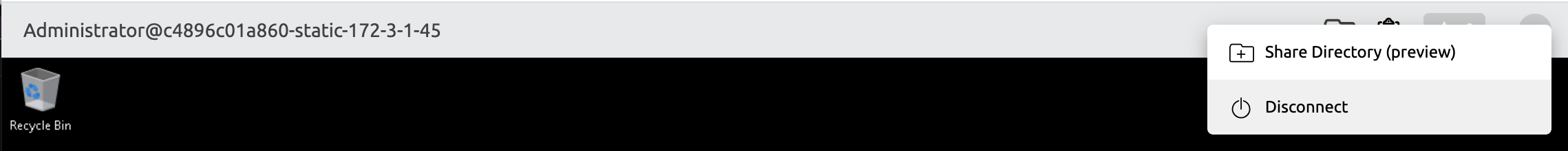 Windows 데스크톱 연결 해제